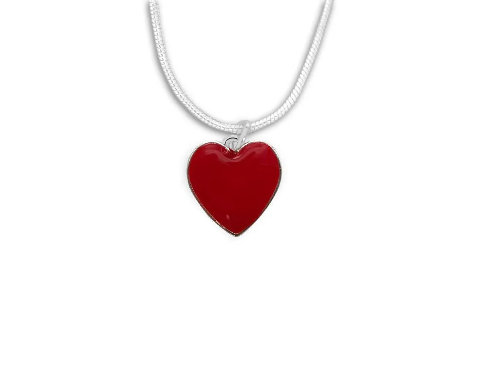 Red Heart Charm Necklaces