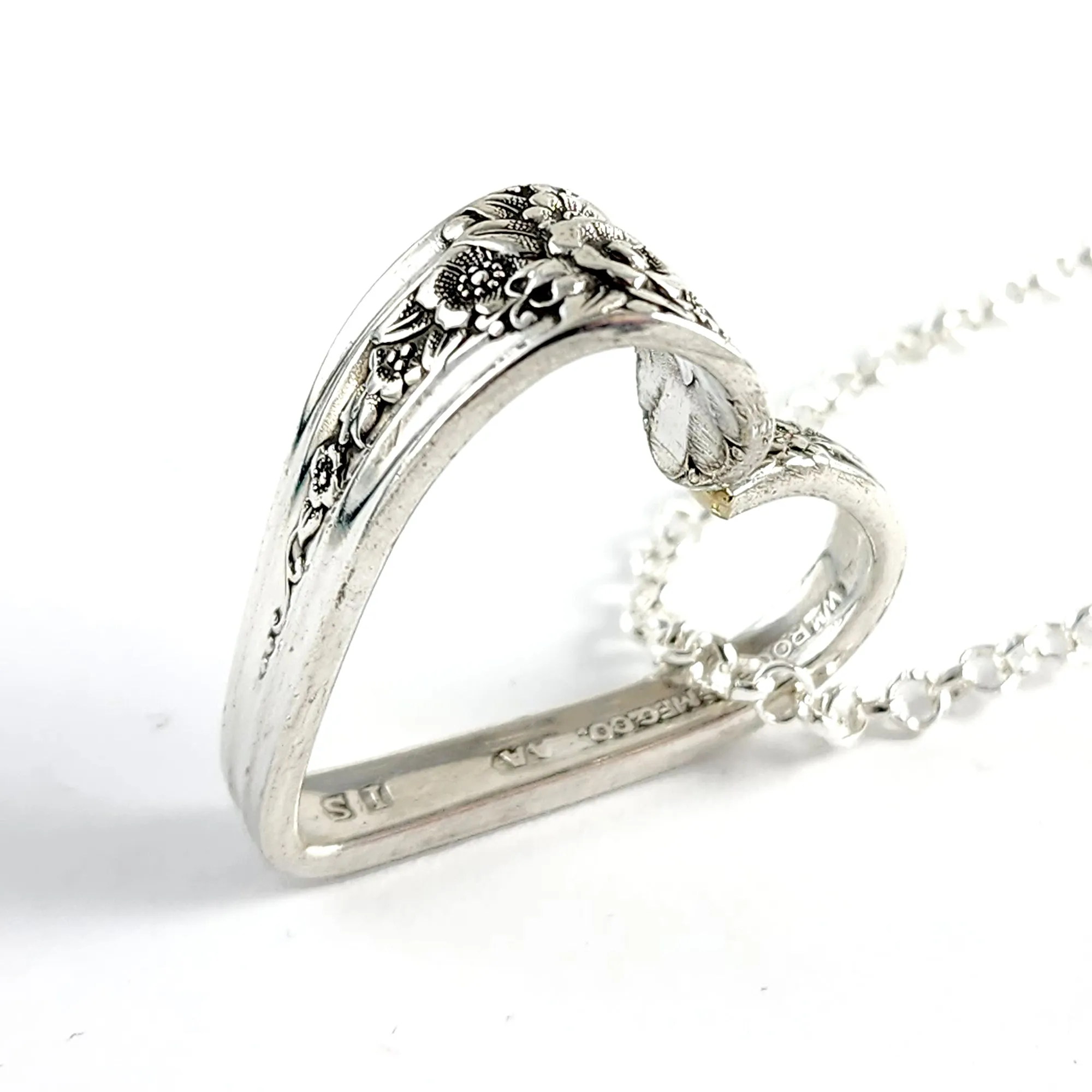 Rogers Jubilee Floating Heart Spoon Necklace