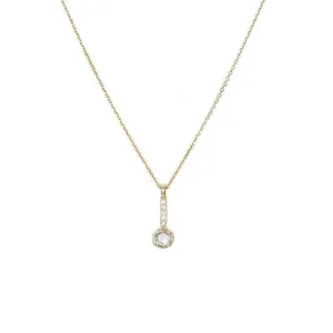 Rose Cut Diamond Drop Necklace (ready to ship option)*