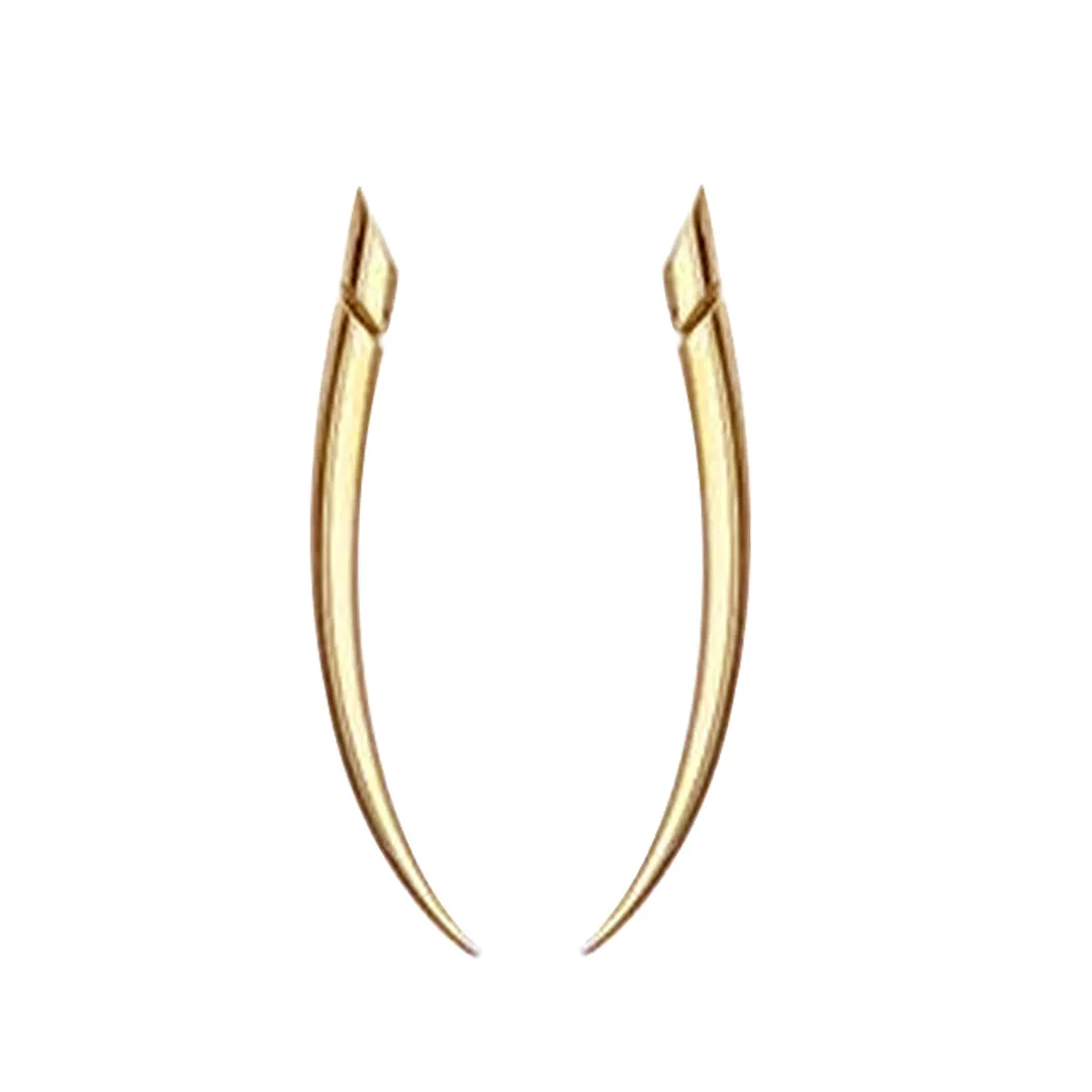 Sabre Fine Large Earrings - 18ct Yellow Gold