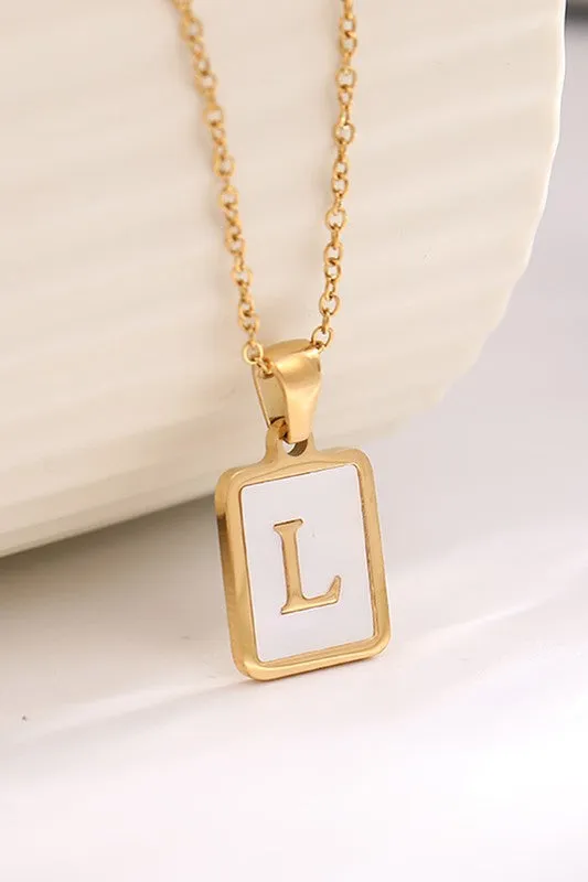 Shell & Gold Initial Necklaces