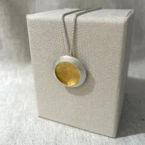 Silver & Gold Etch Pendant