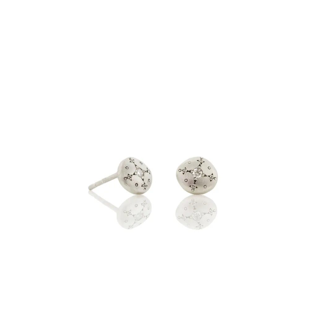 Silver Lights Diamond Studs