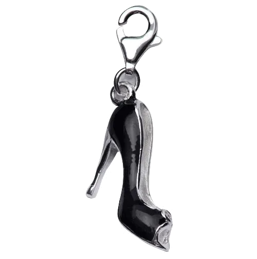 Silver Open-Toe Shoe Charm