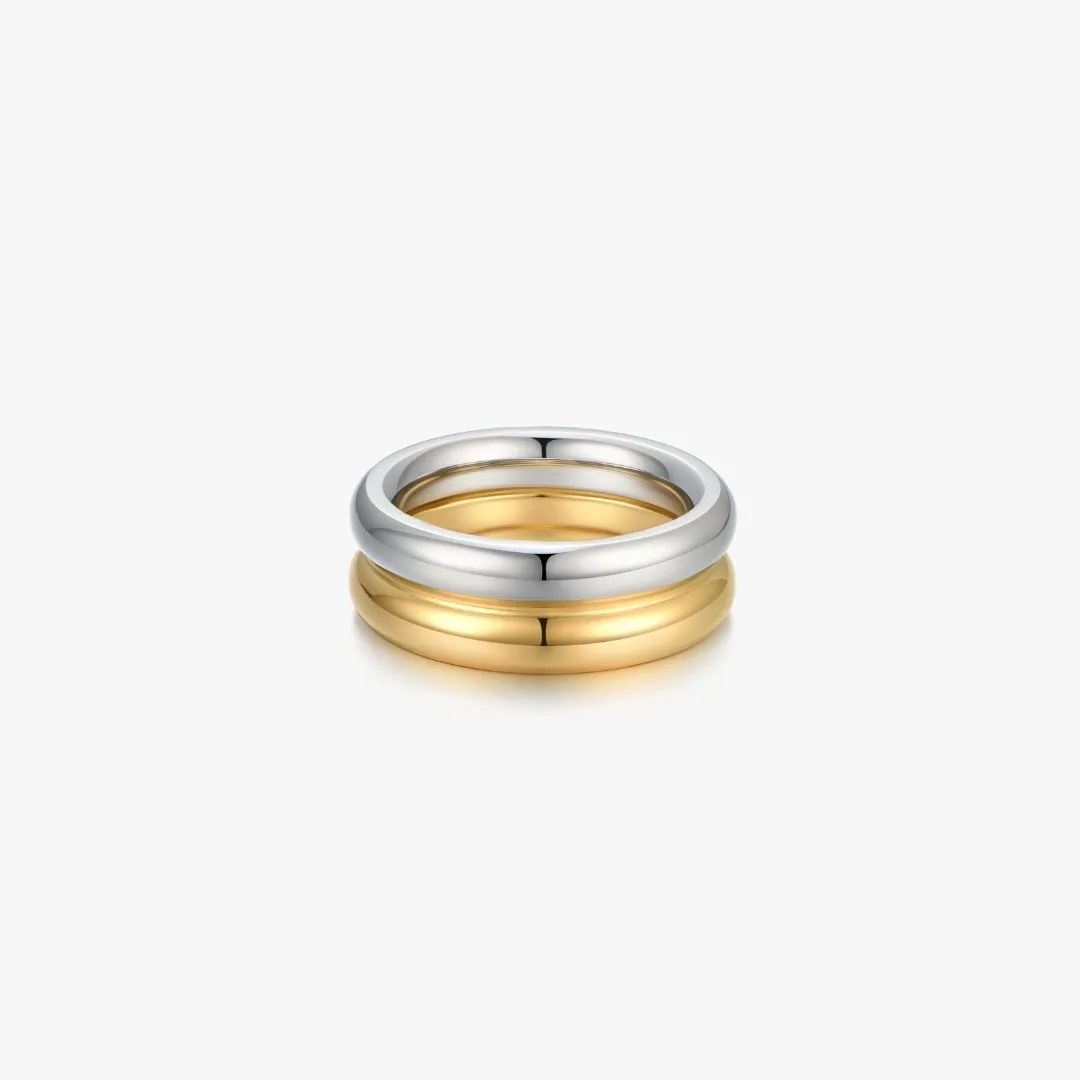 Two Tone Bold Ring (Greek Inspired Collection)