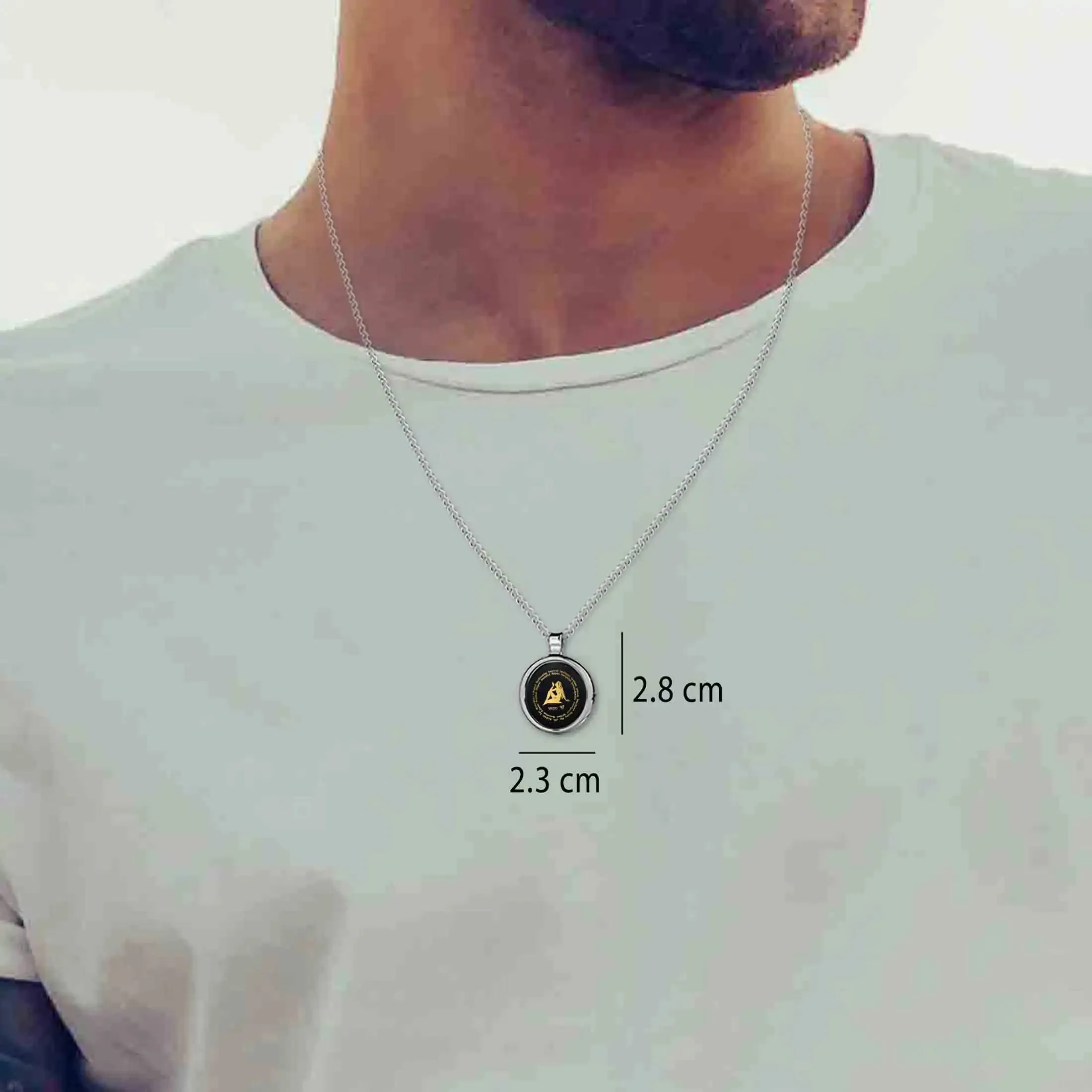 Virgo Zodiac Necklaces: 14k Gold Inscribed for Astrology Enthusiasts