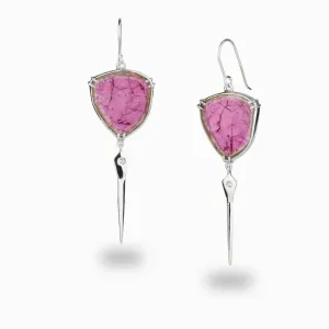 Watermelon Tourmaline Drop Earrings