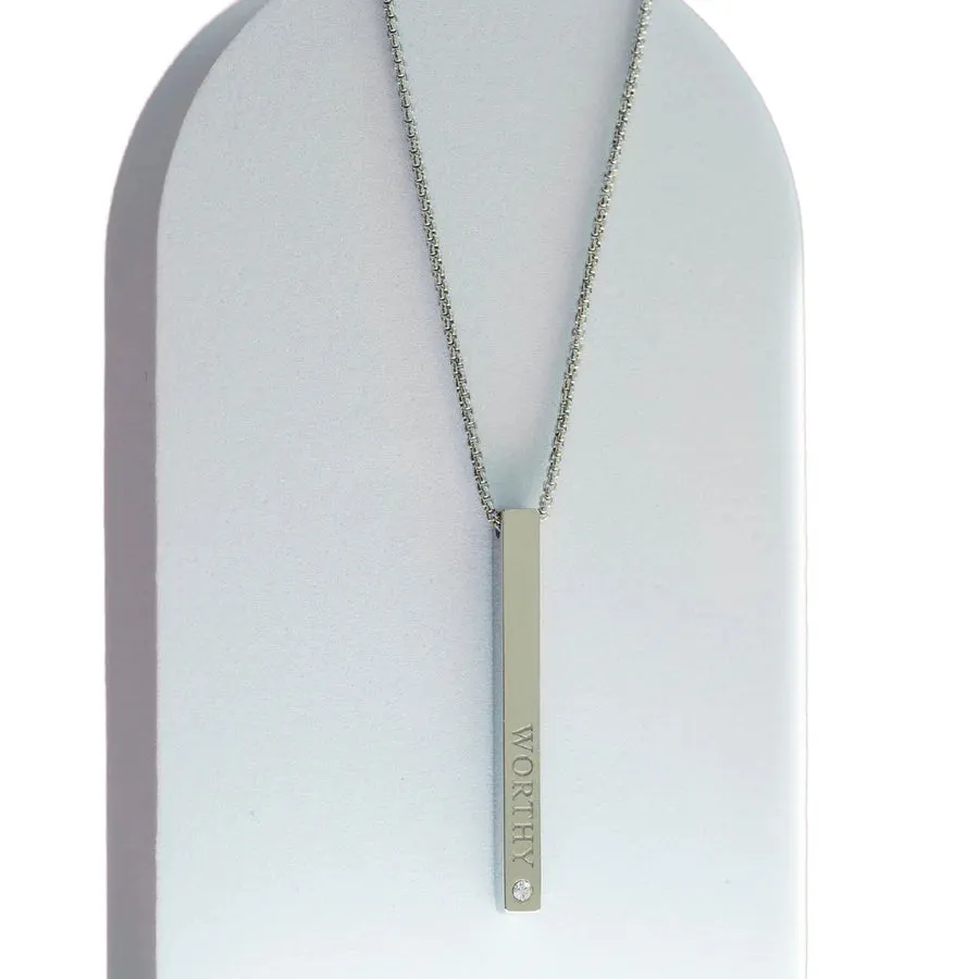 Worthy/Enough Bar Necklace