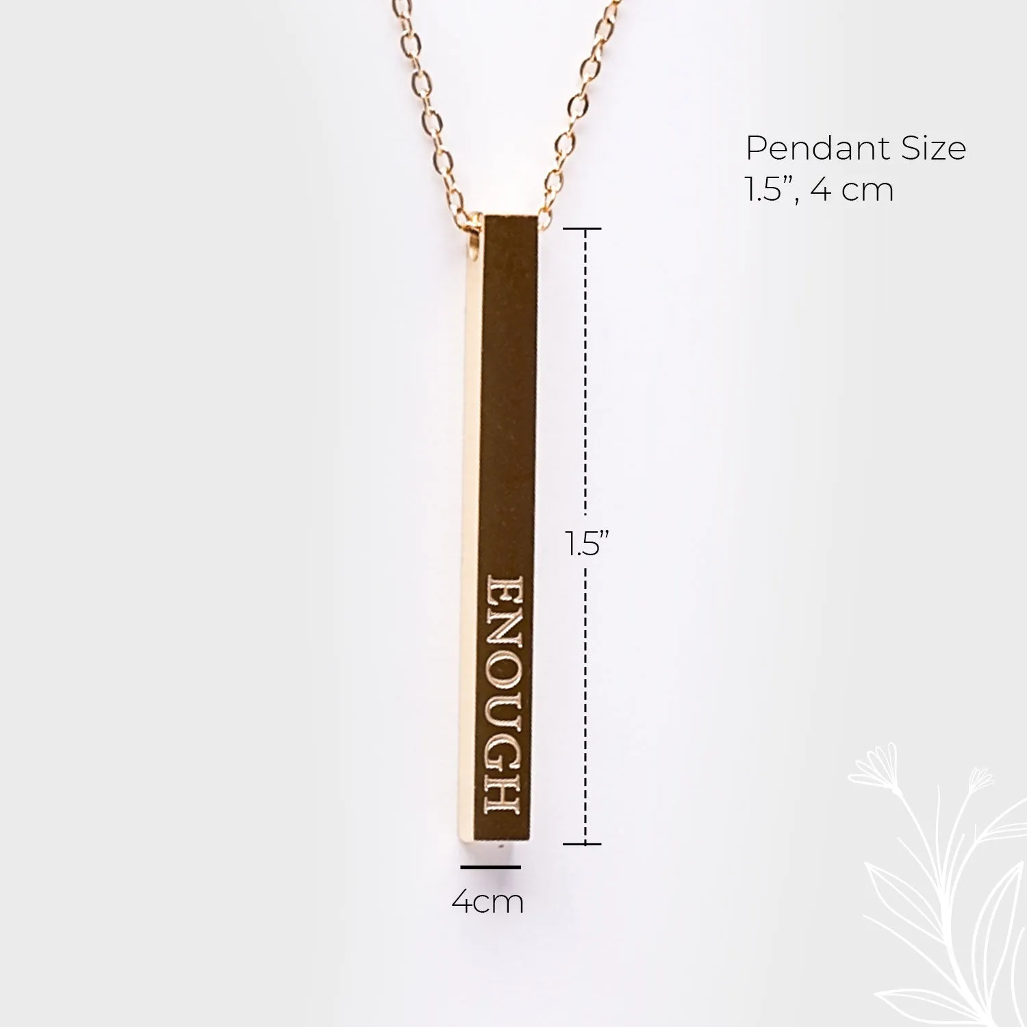 Worthy/Enough Bar Necklace