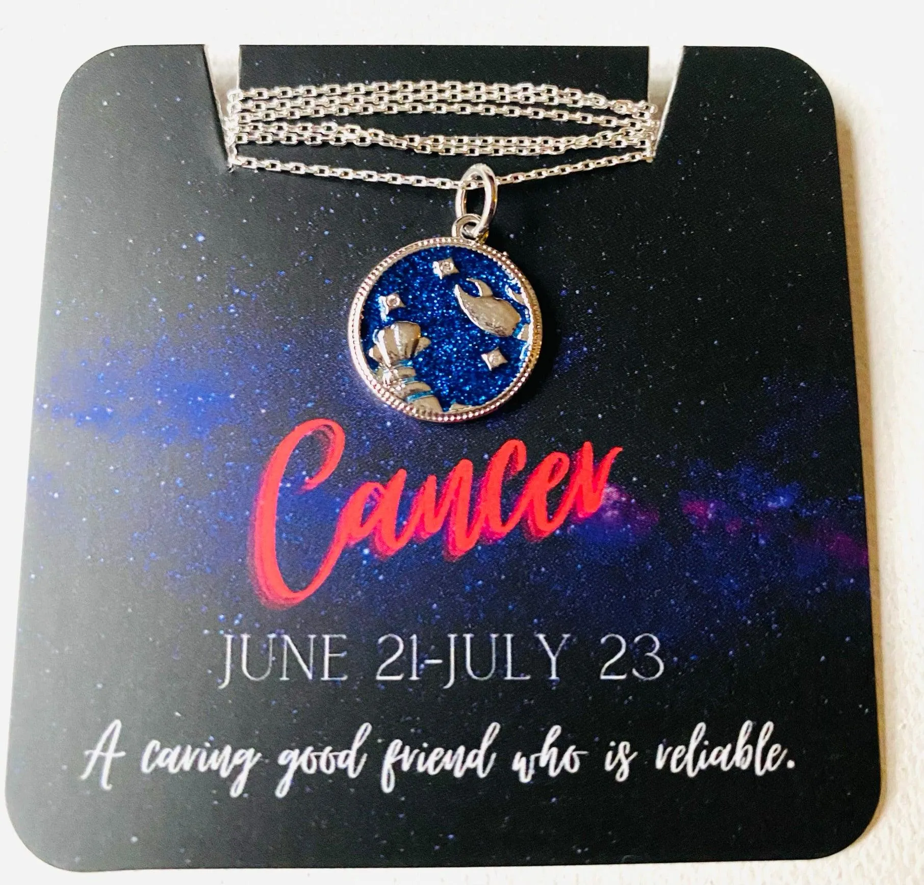 Zodiac Necklaces, Silver Zodiac Necklaces, Carded Necklaces, Zodiac